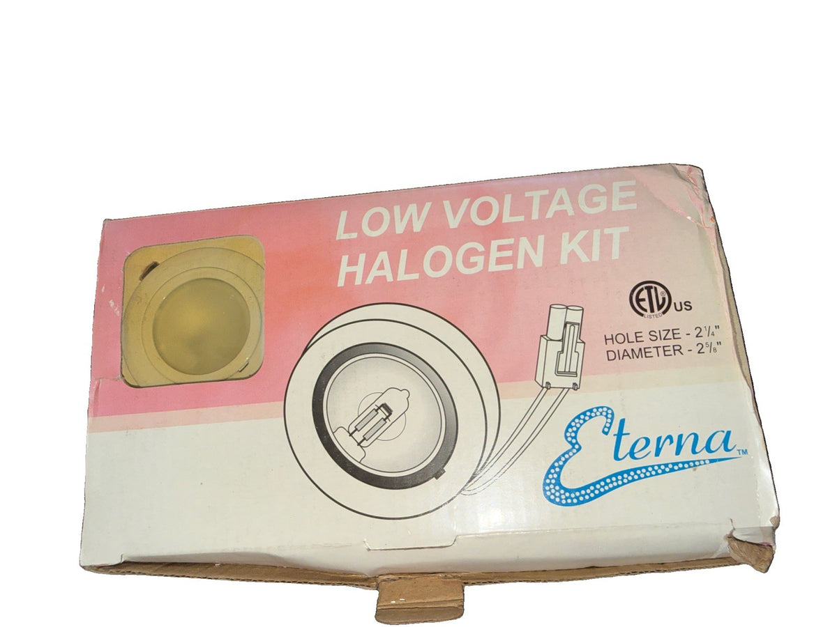 Eterna Low Voltage 12V Halogen Recessed Puck Light Kit 2-1/8" with Transformer