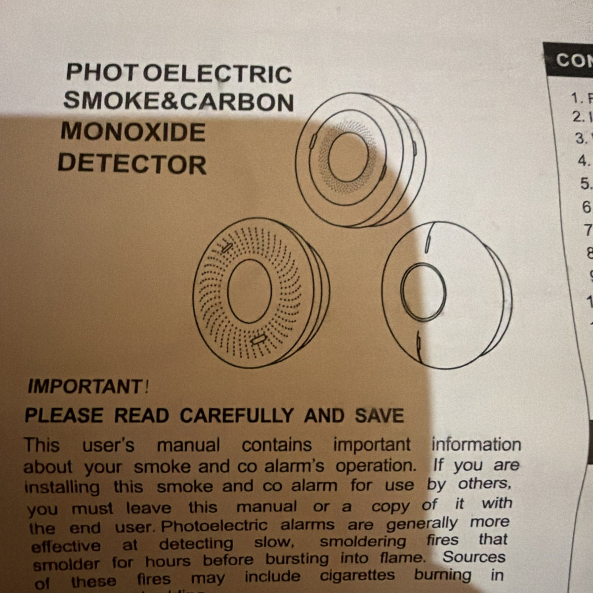 Lot of 11 Lecoolife Photoelectric Smoke and Carbon Monoxide Detector Alarms