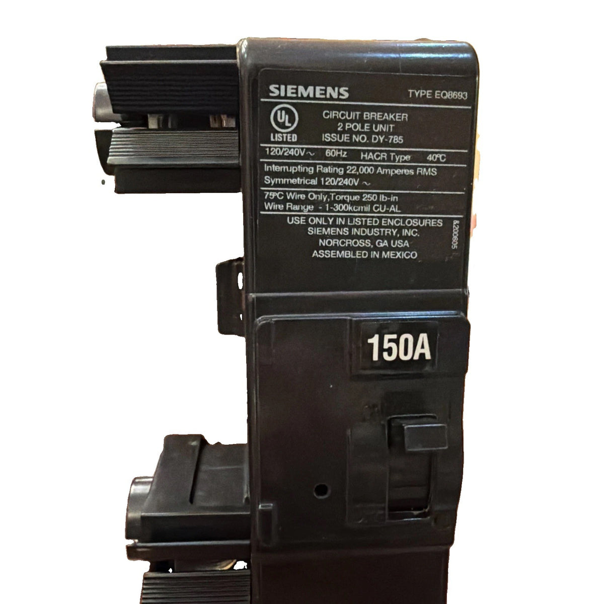 Siemens MBK150A 150A 240V 2-Pole Main Circuit Breaker Kit