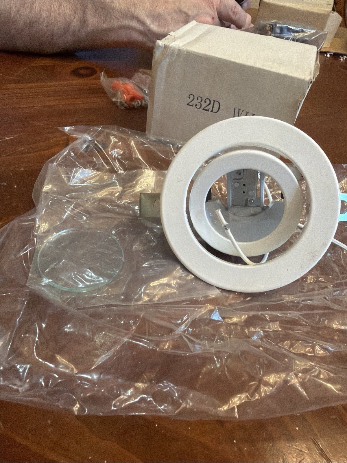 232D WH White Adjustable Gimbal Recessed Light Trim