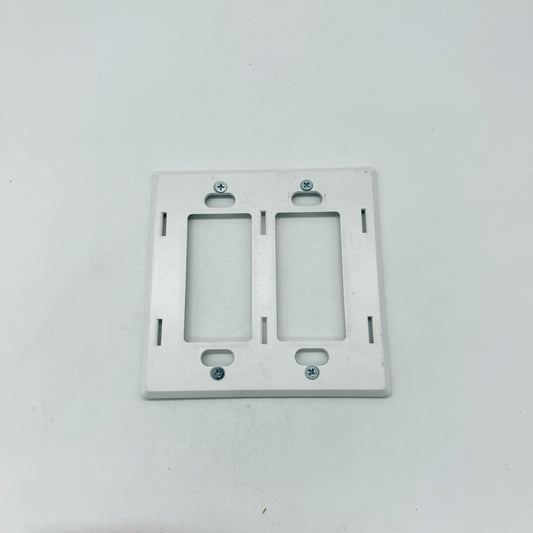 White 2-Gang Decora GFCI Rocker Switch Wall Plate with Screws