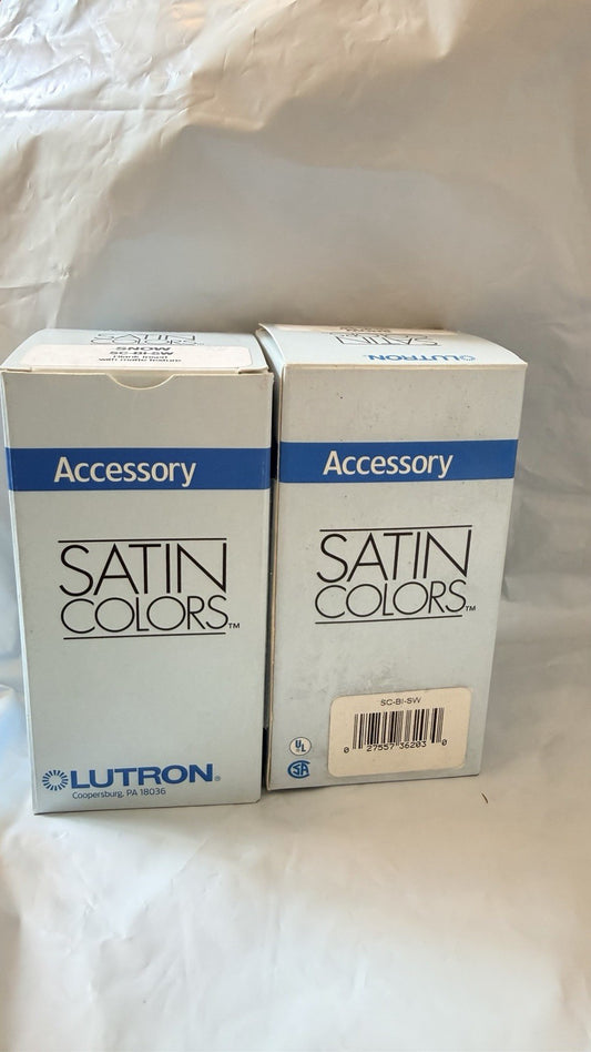 Lot of 2 Lutron Satin Colors SC-BI-SW Blank Insert Snow Matte