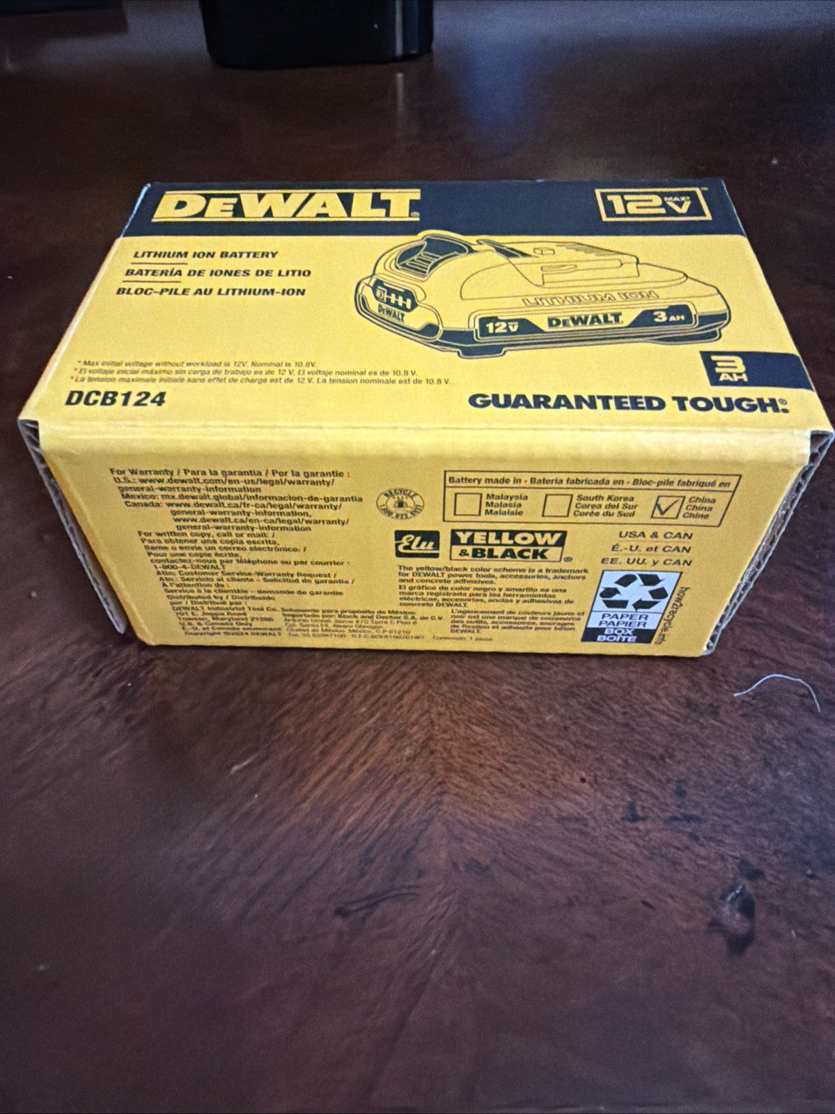 DEWALT DCB124 12V MAX 3.0Ah Lithium-Ion Battery