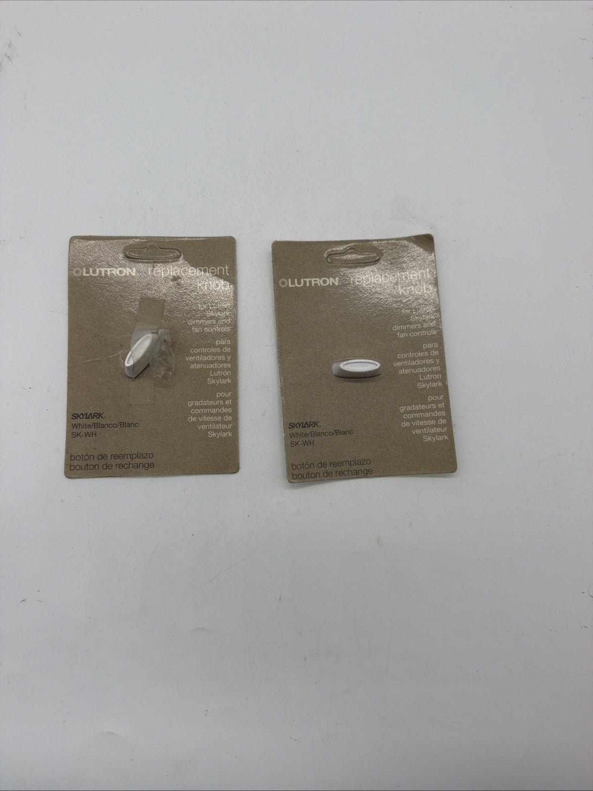 Lot of 2 Lutron Skylark SK-WH Replacement Knobs White