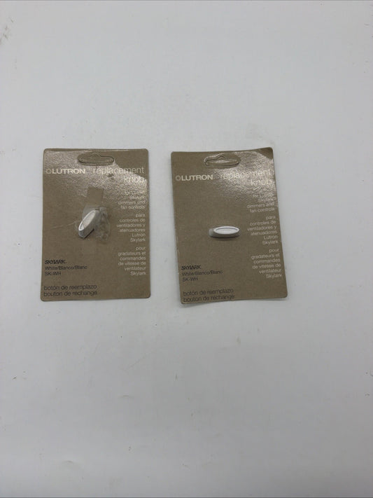 Lot of 2 Lutron Skylark SK-WH Replacement Knobs White