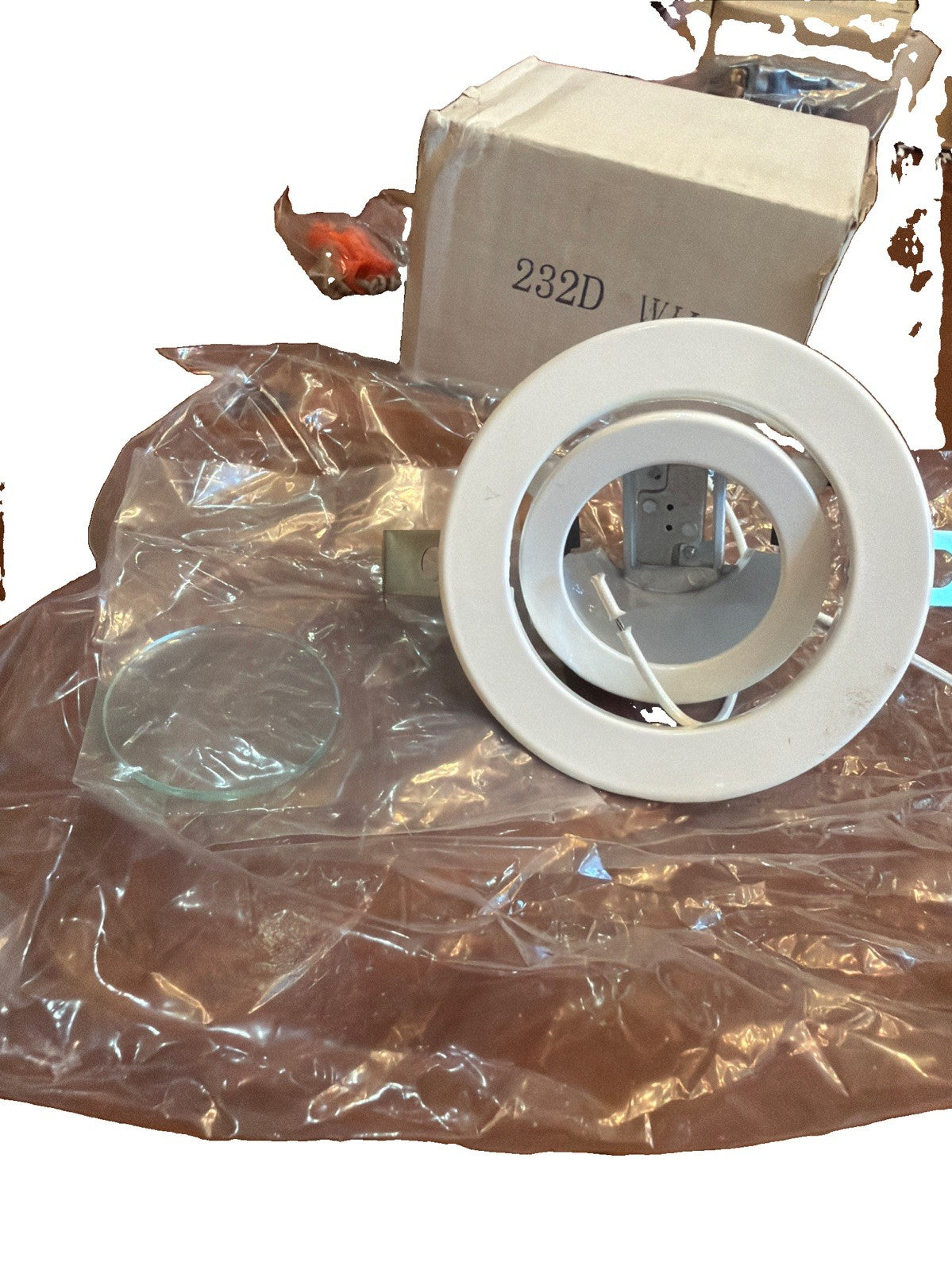 232D WH White Adjustable Gimbal Recessed Light Trim