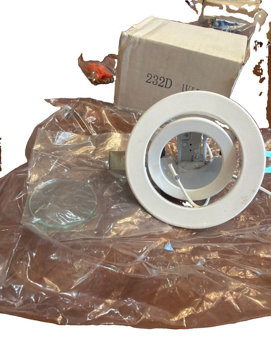 232D WH White Adjustable Gimbal Recessed Light Trim
