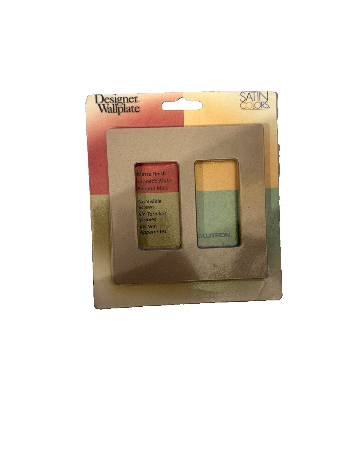 Lutron Satin Colors SC-2-ES 2-Gang Screwless Wallplate Eggshell Matte