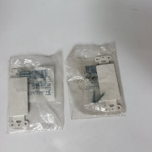 Lot of 2 Eagle Electric 2160W-BOX White Wall Plate Adapters Decorator to Blank