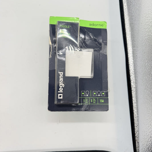 Legrand Adorne ASPD1532W4 15A 3-Way Paddle Switch White