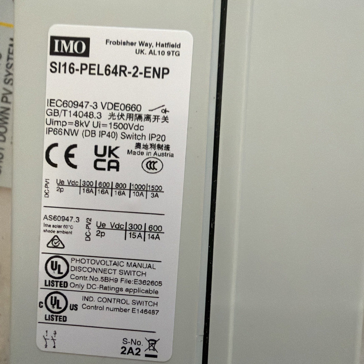 Enphase EP200G-NA-02-RSD System Shutdown Switch Rapid Shutdown for IQ8 600VDC