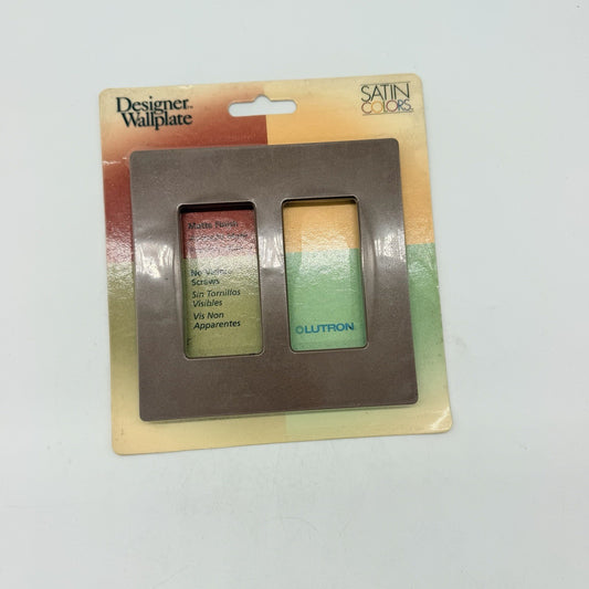 Lutron Claro Satin Colors SC-2-SI 2-Gang Screwless Wallplate Sienna