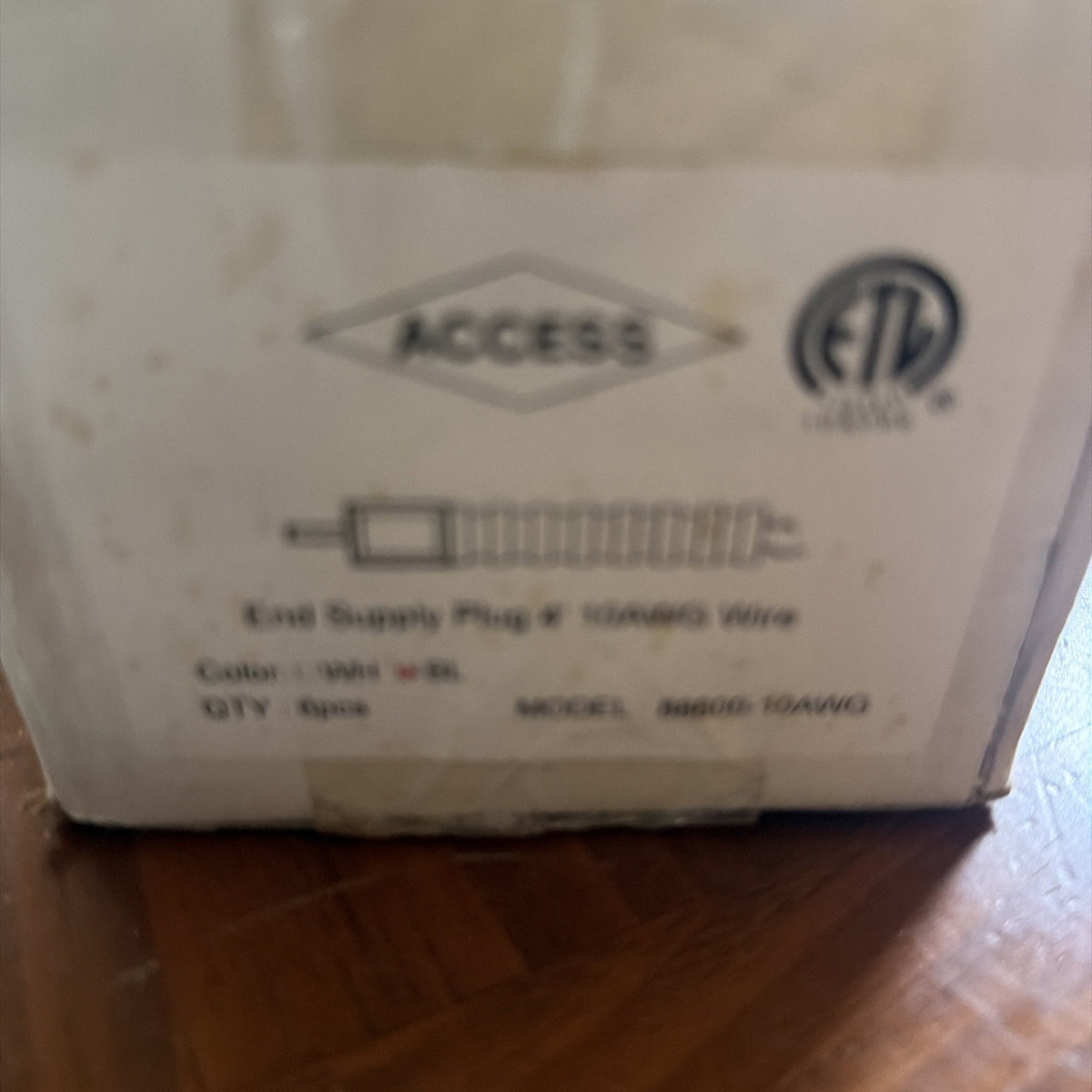 Lot of 4 Access Lighting 88600-10AWG End Supply Plug 4 ft 10AWG Black