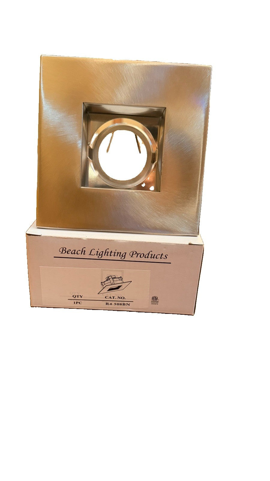 Beach Lighting R4-508BN Square Adjustable Recessed Light Trim Brushed Nickel