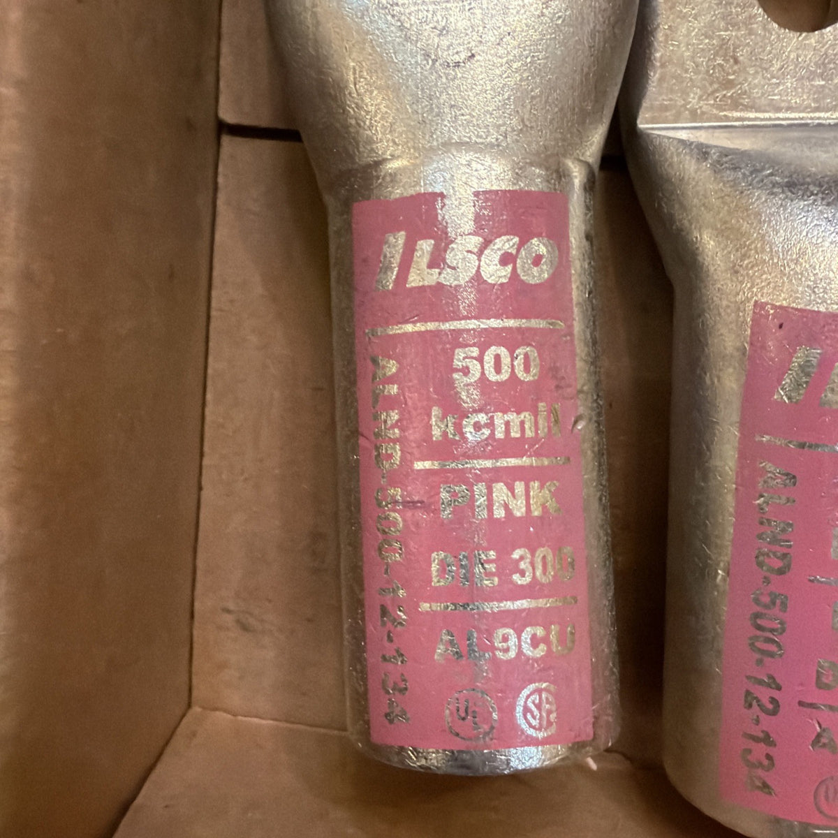 Lot of 2 Ilsco ALND-500-12-134 Aluminum Compression Lugs 500 MCM 2-Hole