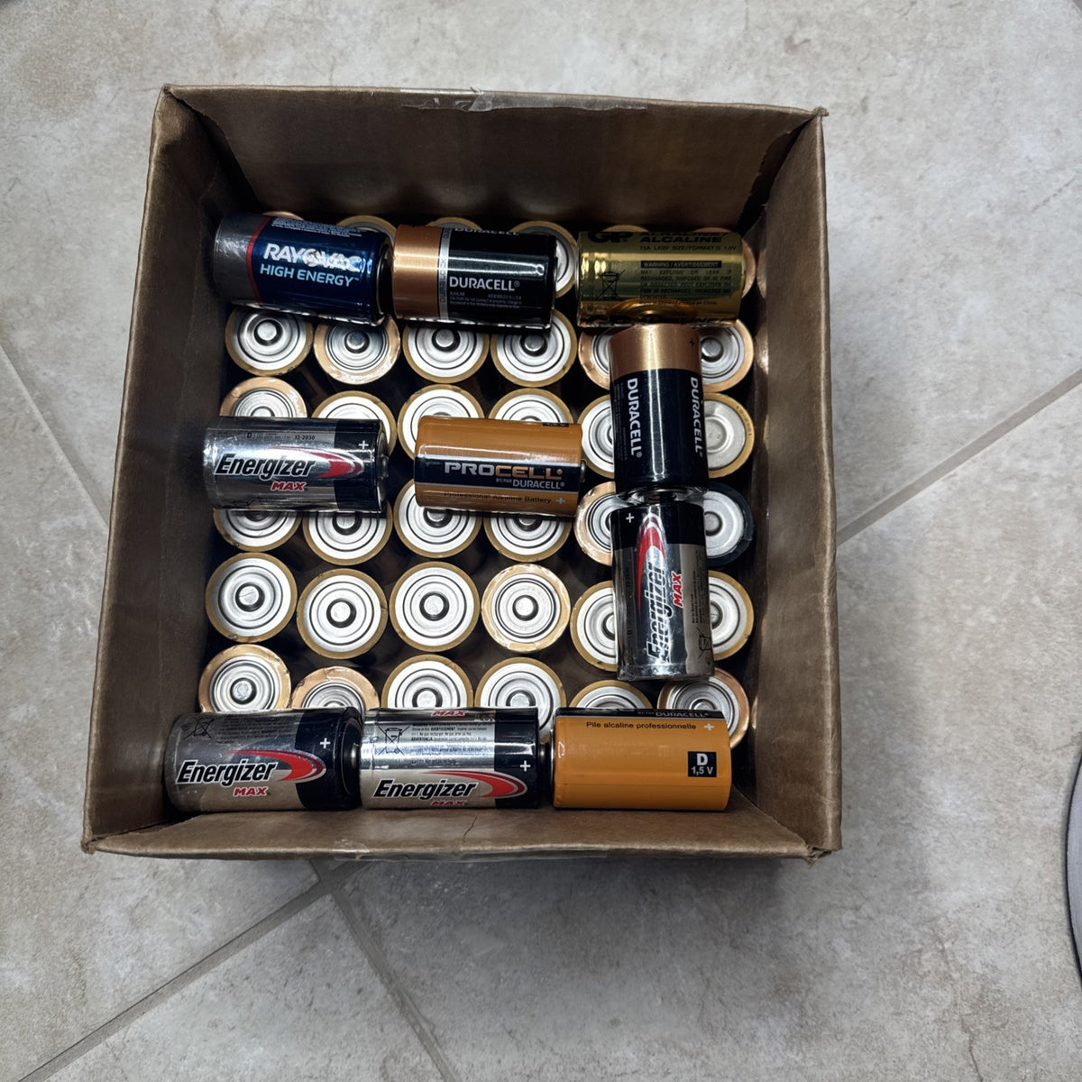 Lot of 46 Duracell D Batteries