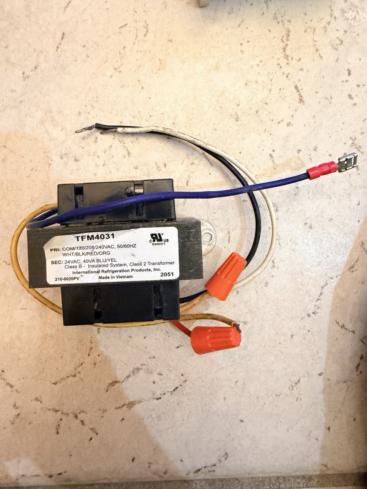 IRP TFM4031 HVAC Transformer 40VA 120/208/240V to 24VAC