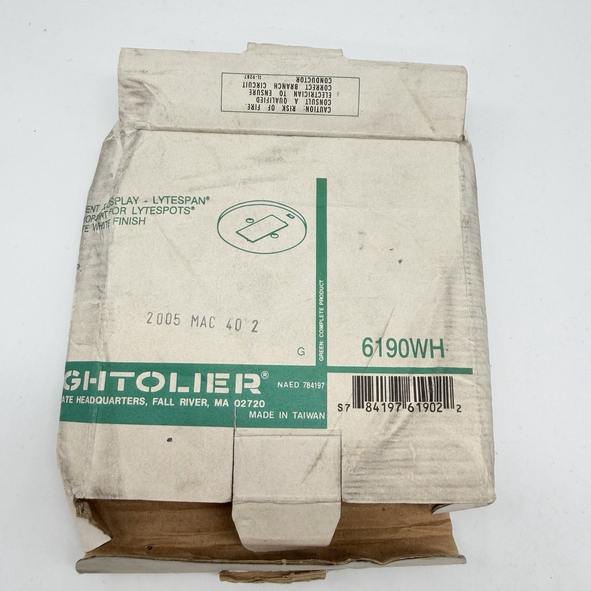 Lightolier 6190WH Lytespan Back Lighting Fitting 660W 120V White