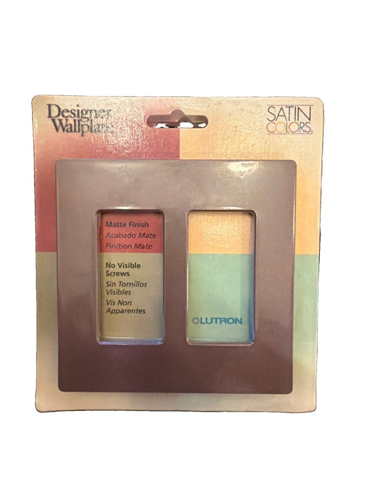 Lutron Claro Satin Colors SC-2-SI 2-Gang Screwless Decorator Wallplate Sienna