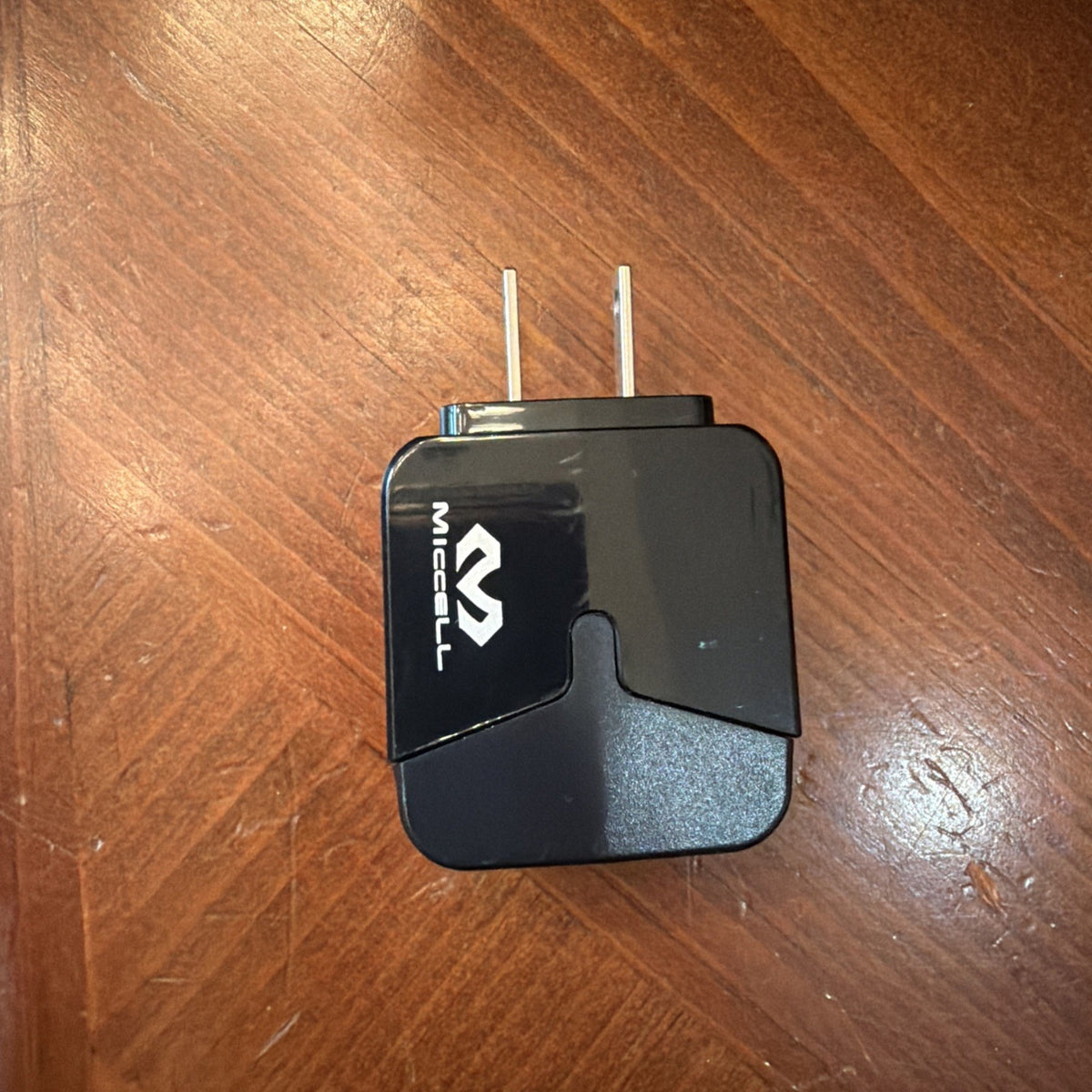 Miccell Dual USB-A Wall Charger 2.4A Auto Port Black US Plug