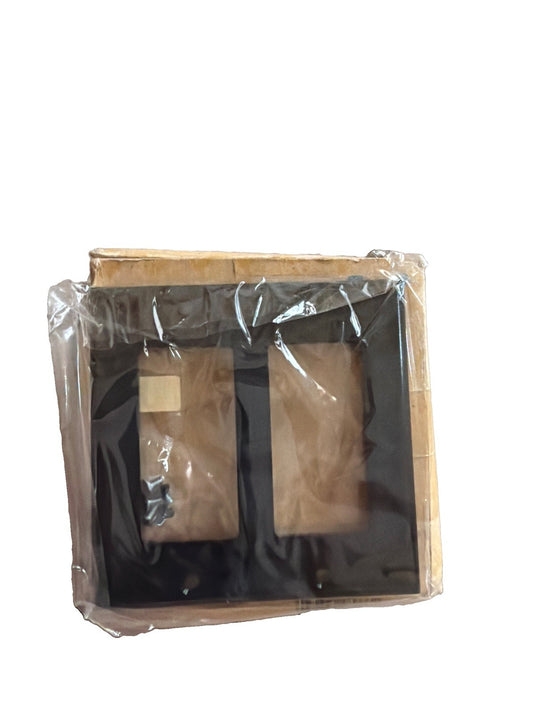 Box of 8 Eagle 2152BK-BOX 2-Gang Bakelite Decorator Wall Plates Black