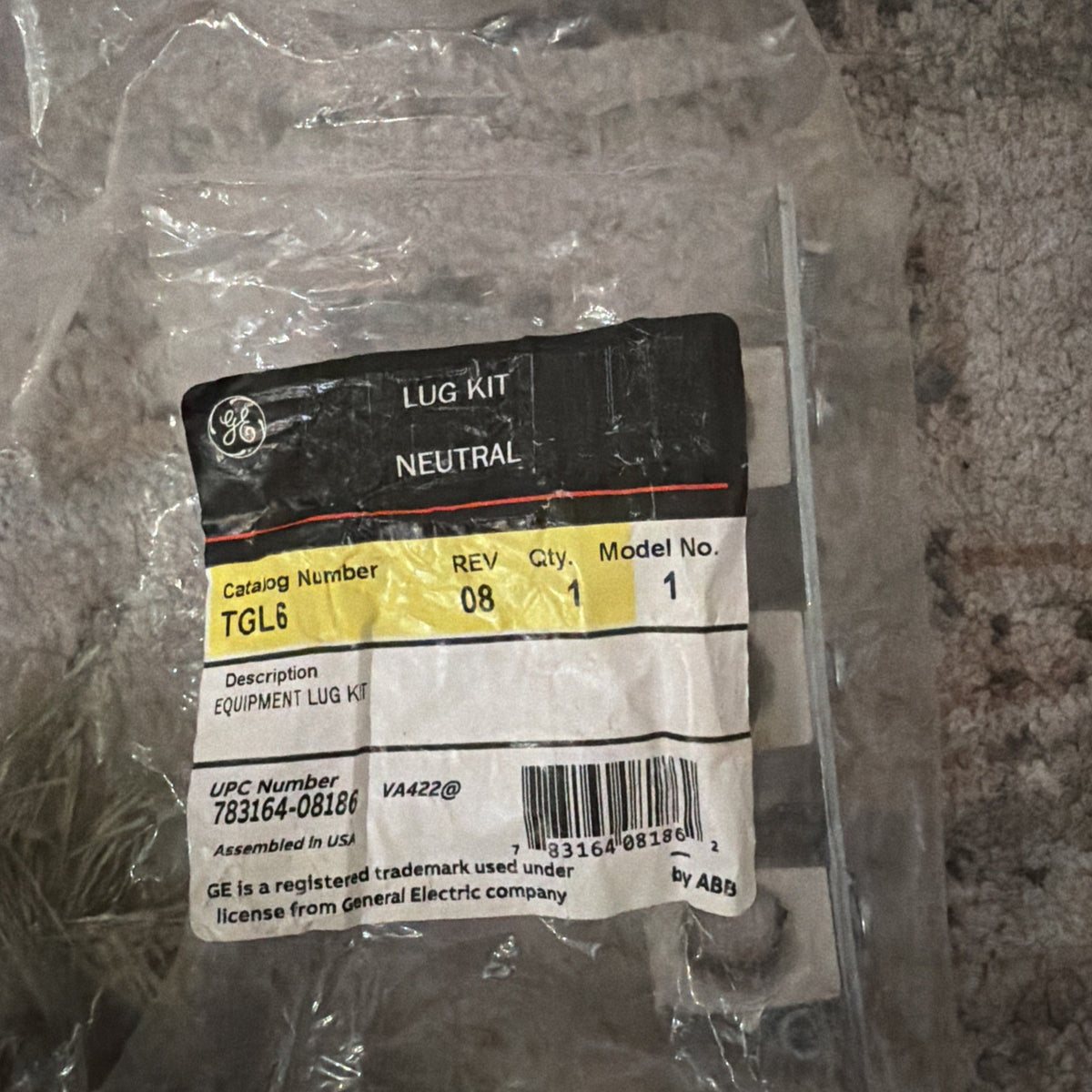 GE TGL6 Neutral Lug Kit #2-250 kcmil