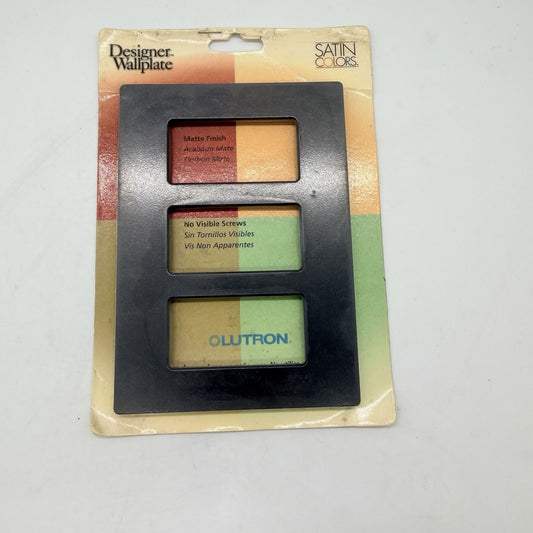 Lutron Claro Satin Colors SC-3-MN 3-Gang Screwless Wallplate Midnight