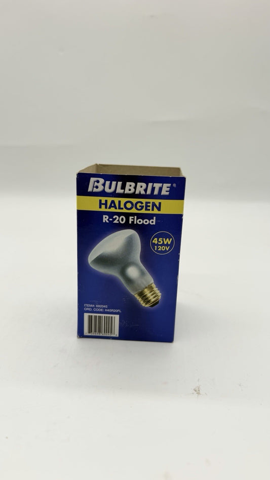Bulbrite 692045 H45R20FL 45W Halogen R20 Flood Bulb 120V E26 60 Degree Beam