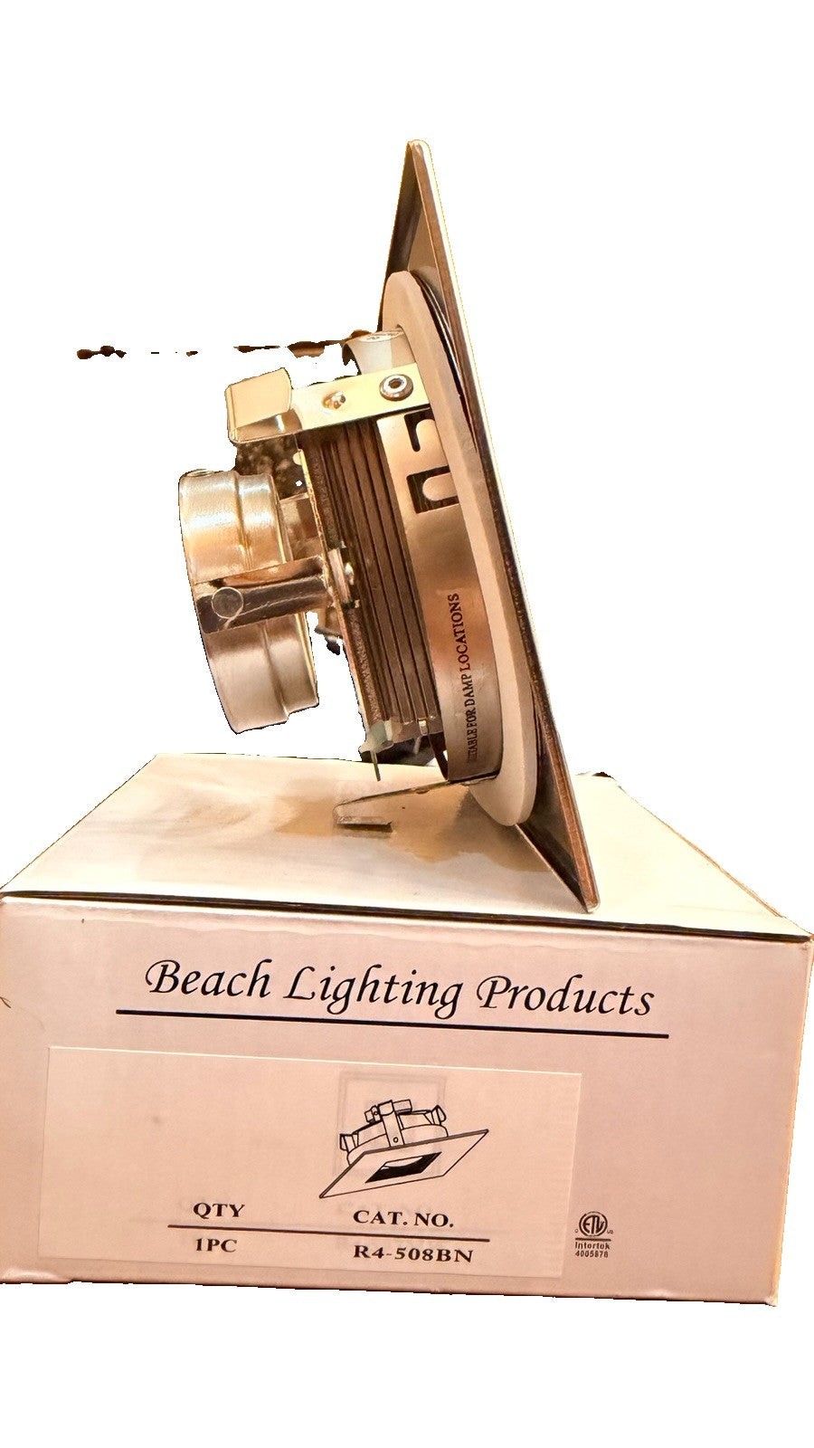 Beach Lighting R4-508BN Square Adjustable Recessed Light Trim Brushed Nickel