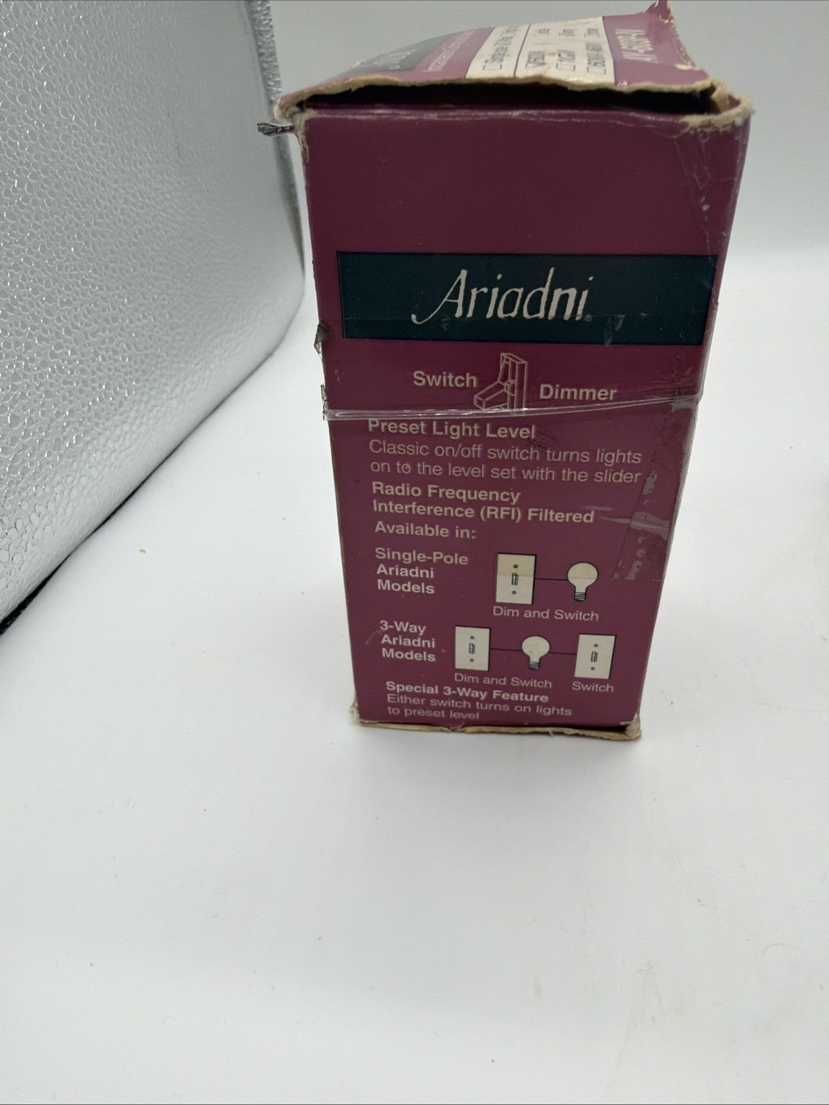Lutron Ariadni AY-603P-IV 600W 3-Way Slide Dimmer Fan Control Switch Ivory