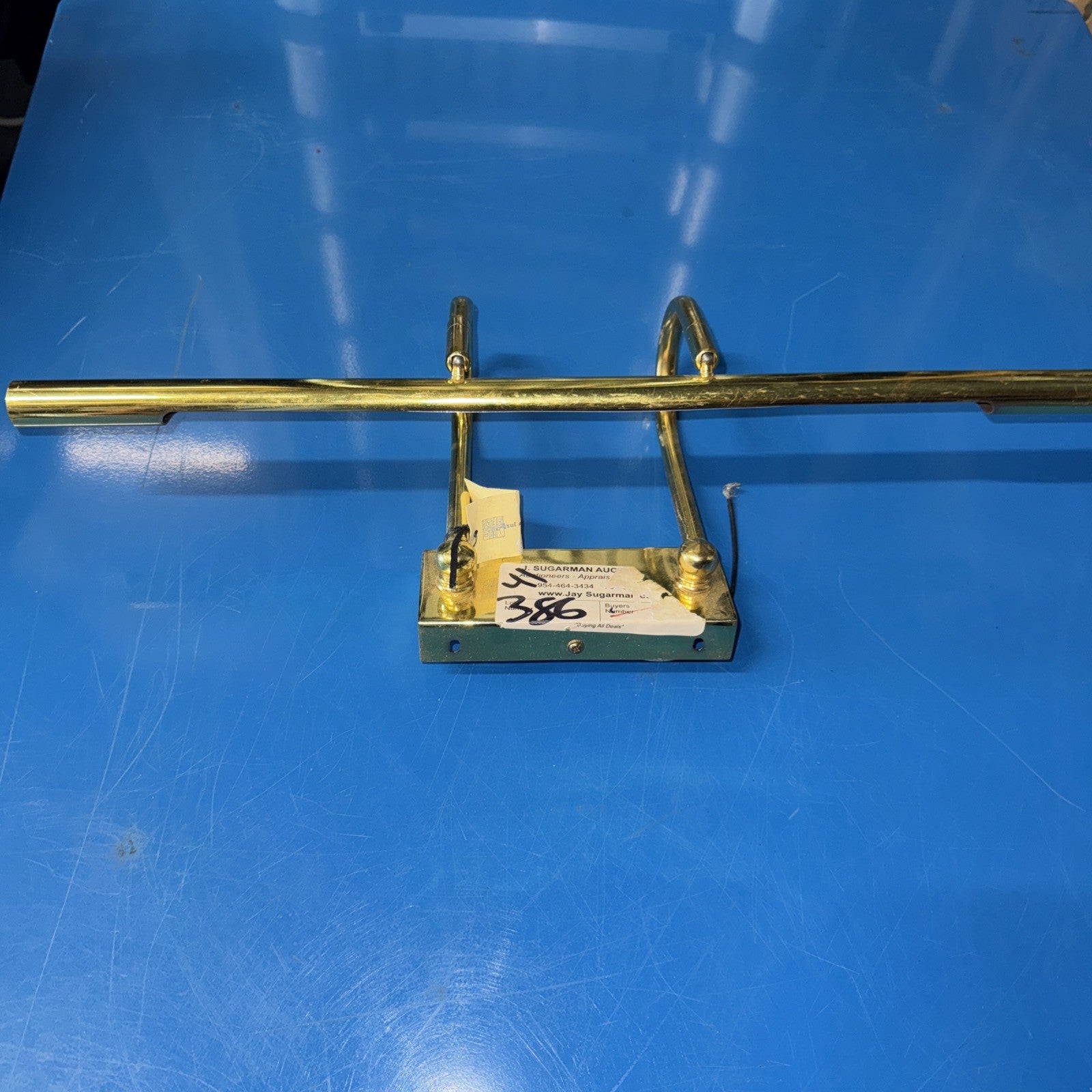 Brass Picture Frame Light, Hardwired Wall Mount, for Art or Mirror (Used) - photo 3