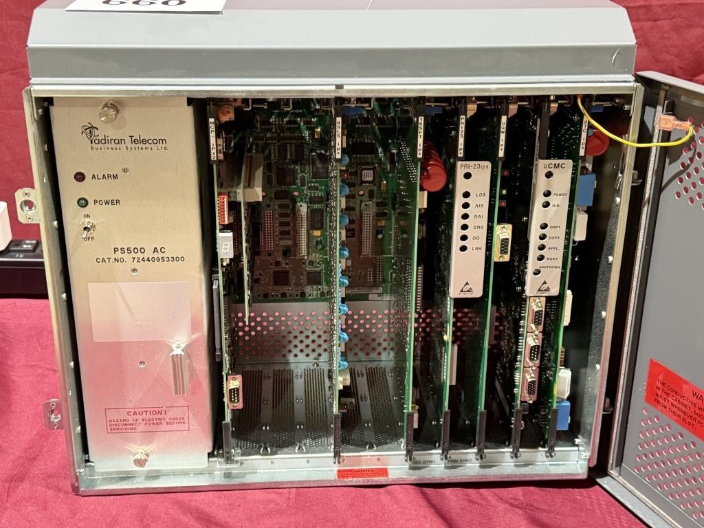 Tadiran Telecom Coral IPx 500 PBX Phone System Cabinet - Used, Untested