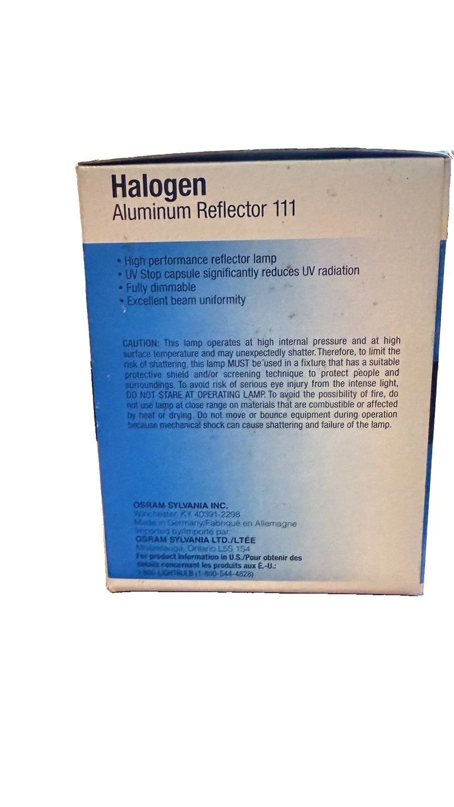 Sylvania 35AR111/25/FL 35W 12V 25 Degree Halogen AR111 G53 Flood Bulb 55114 - New Old Stock