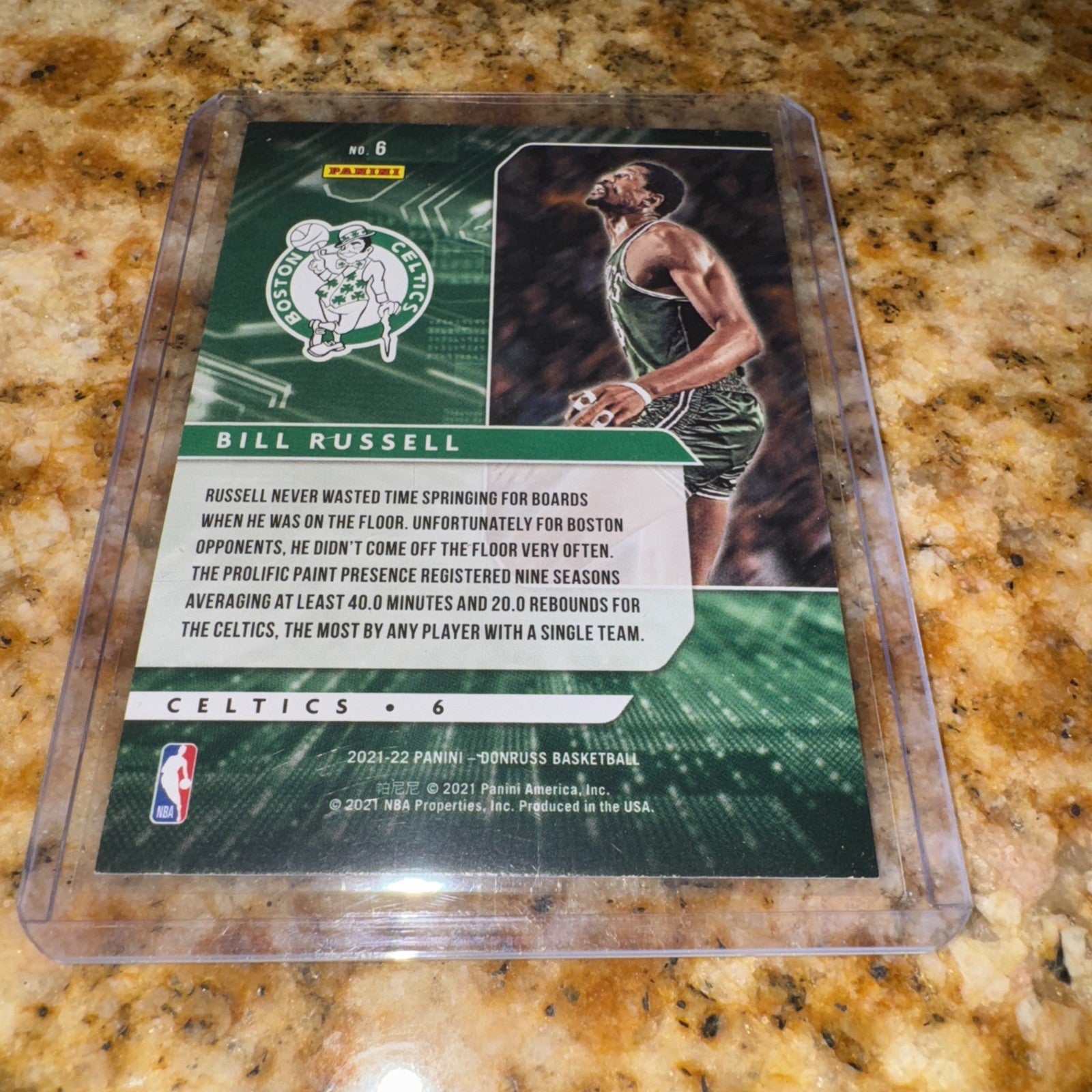 2021-22 Panini Donruss Power in the Paint #6 Bill Russell, Boston Celtics - photo 2