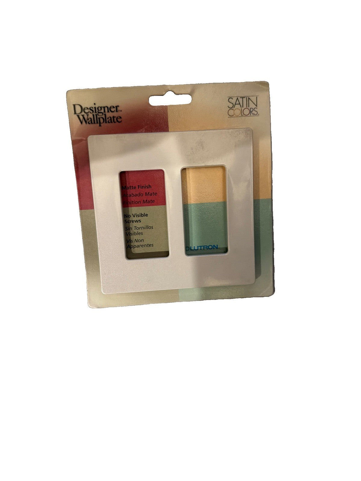 Lutron Satin Colors SC-2-ES 2-Gang Screwless Wallplate Eggshell