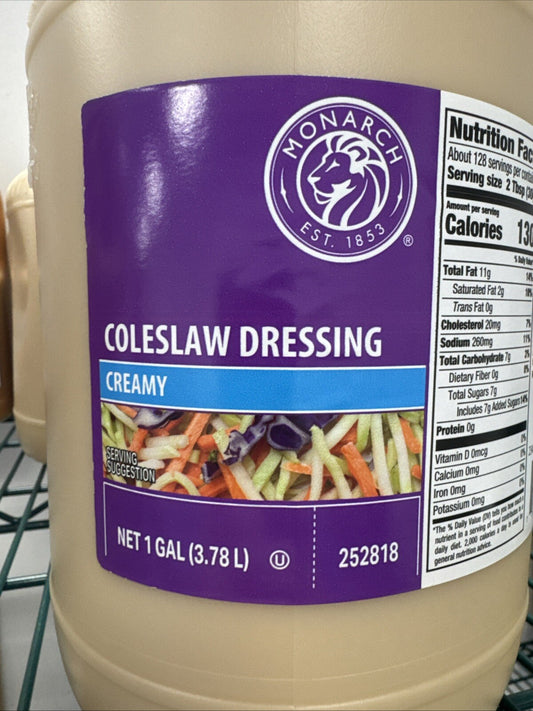Monarch Coleslaw Dressing 1 Gallon