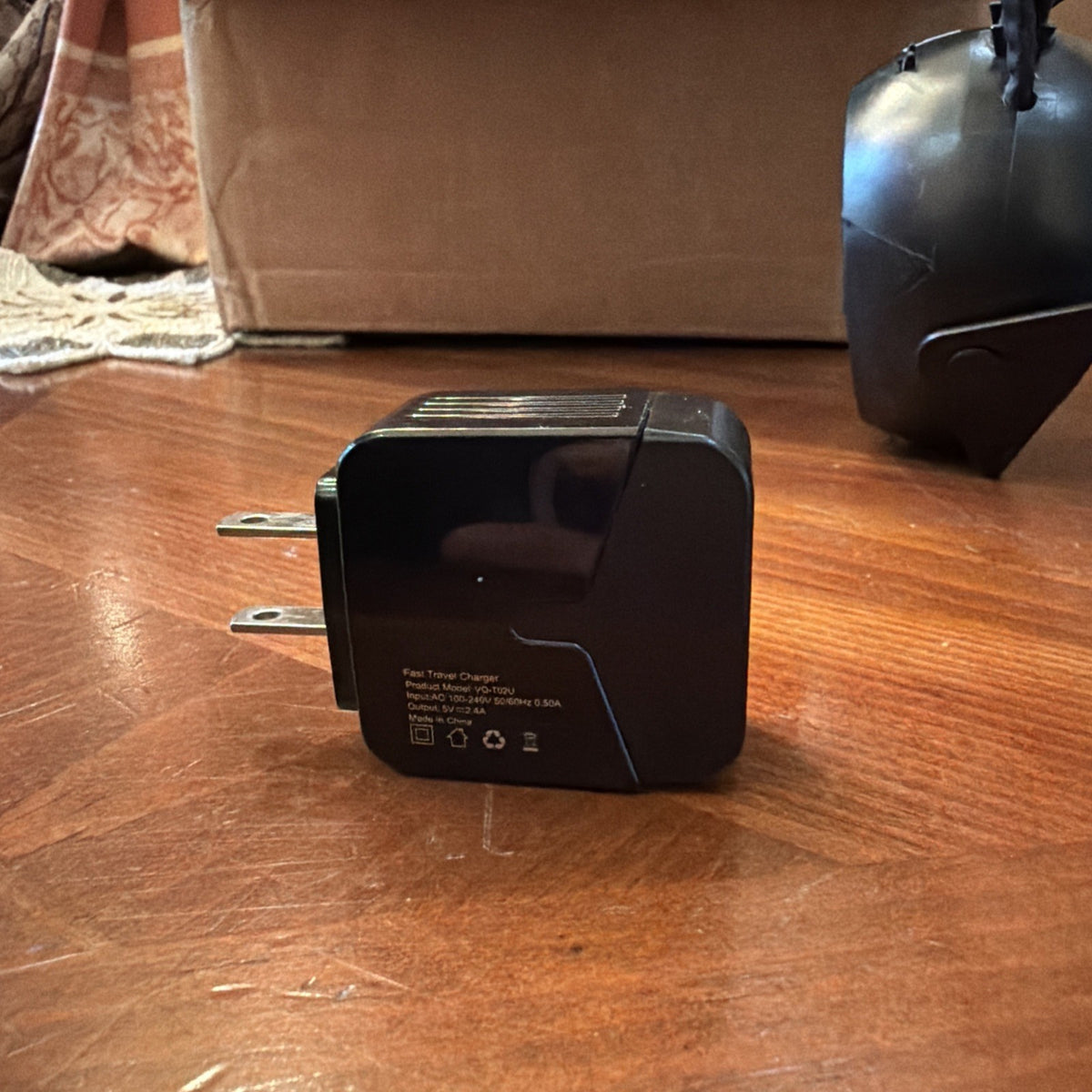Miccell Dual USB-A Wall Charger 2.4A Auto Port Black US Plug