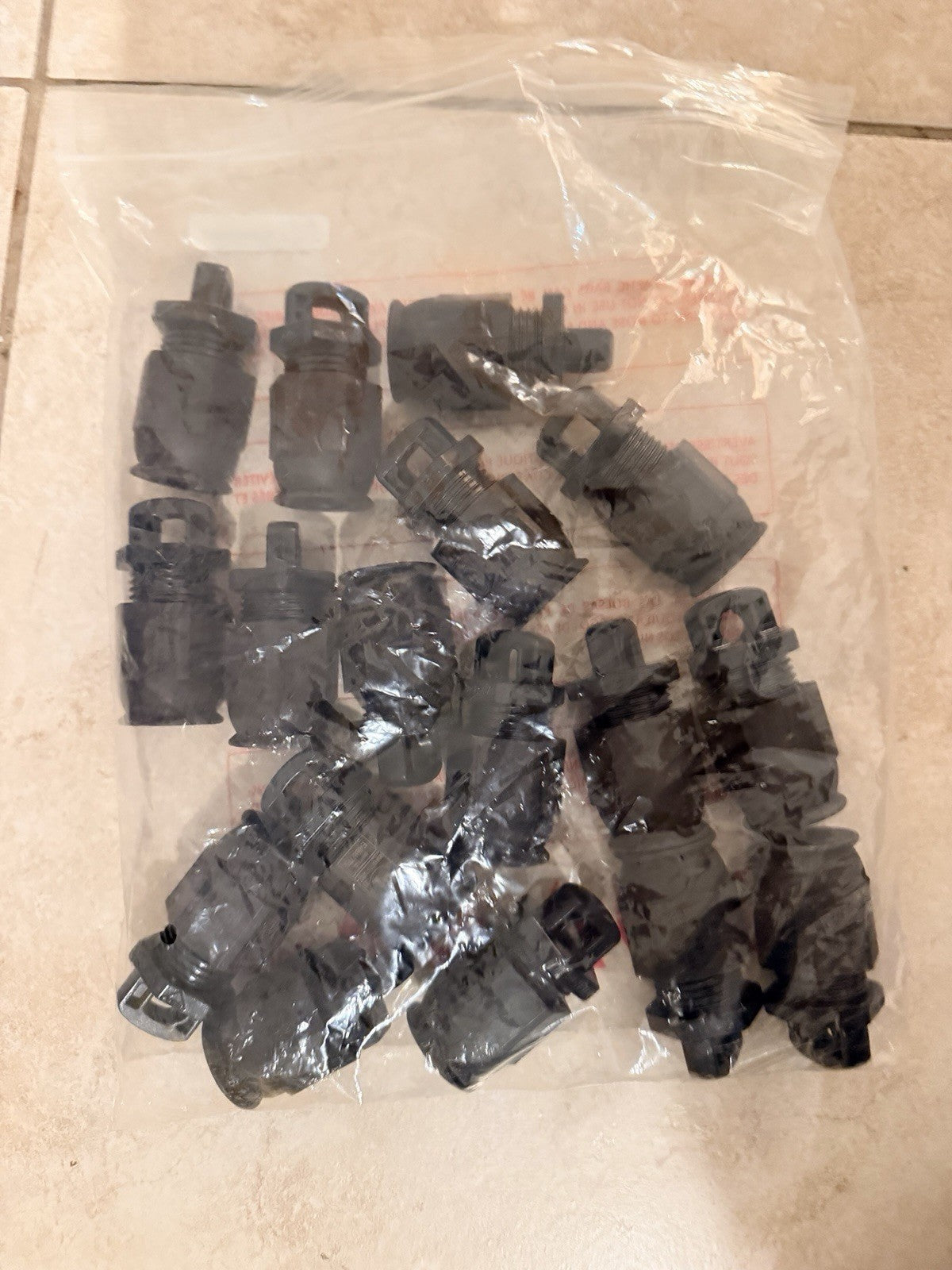 Lot of 17 Black Plastic Cable Gland Strain Relief Fittings