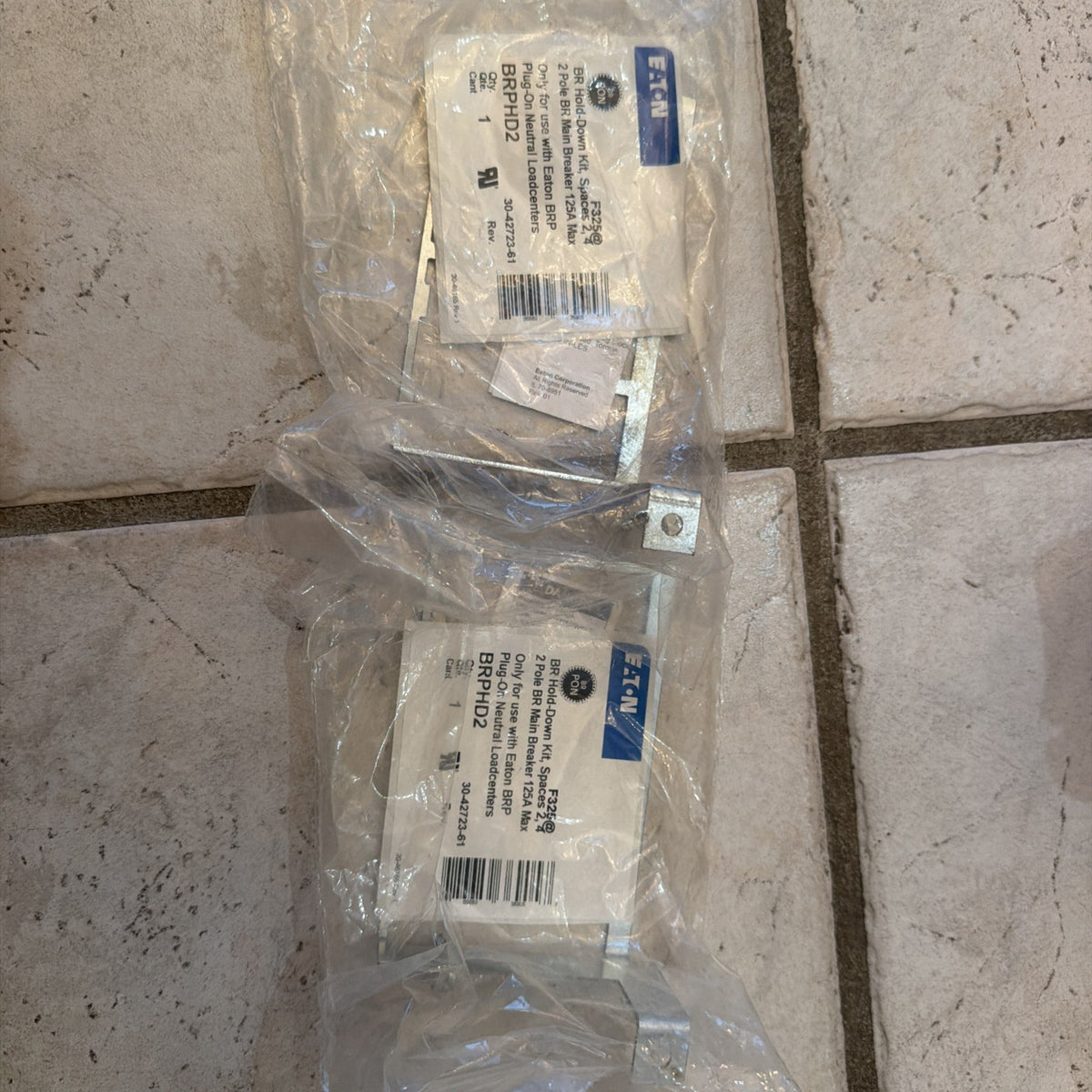 Lot of 2 Eaton CH125RB Breaker Retaining Bracket Kit 125A Max