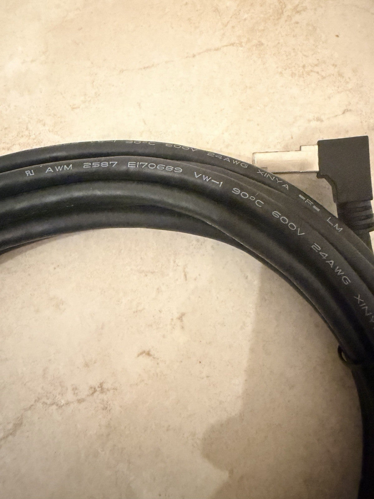 Black RJ45 Cable Right Angle to Straight Metal-Shielded Plugs 24AWG