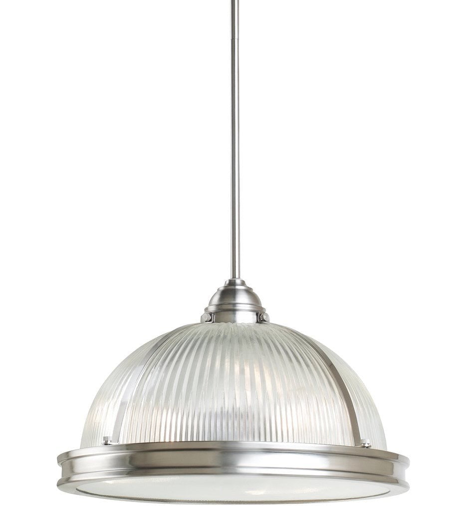Generation Lighting Sea Gull Pratt Street Prismatic 3-Light Pendant 65062-962 Brushed Nickel