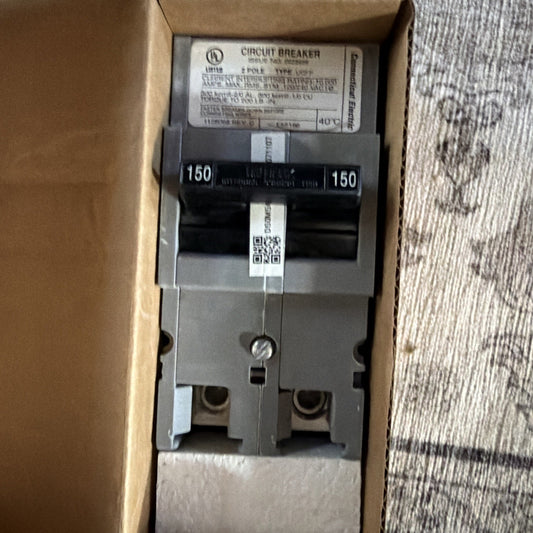 Connecticut Electric UQFP 150A 2-Pole Main Breaker for Zinsco Challenger - New Old Stock