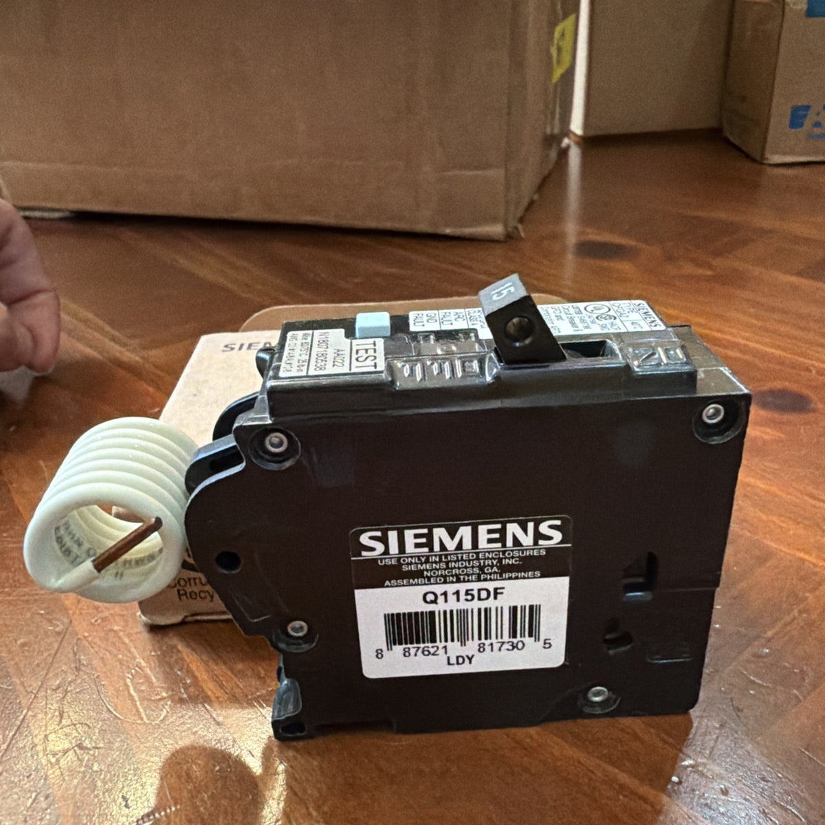 Siemens Q115DF Dual Function AFCI/GFCI Circuit Breaker