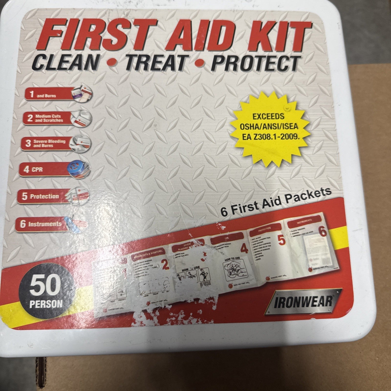 Rapid Care First Aid RC-50MAN-W 50 Person OSHA/ANSI Poly First Aid Kit (Used)