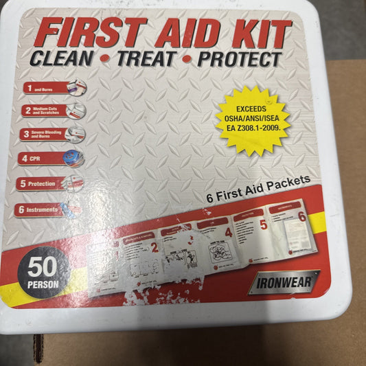 Rapid Care First Aid RC-50MAN-W 50 Person OSHA/ANSI Poly First Aid Kit (Used)