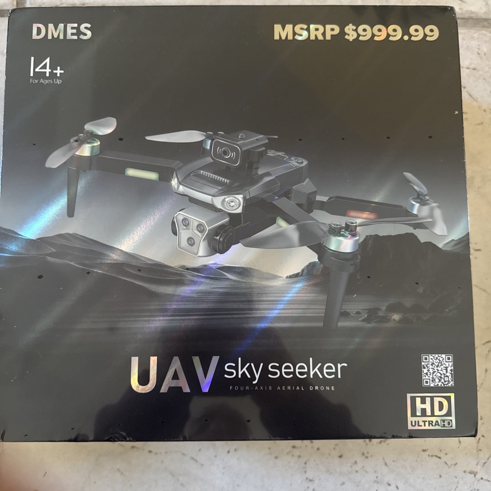 DMES P19 Pro Drone, Ultra HD 4K Video, Obstacle Avoidance, Factory Sealed NEW