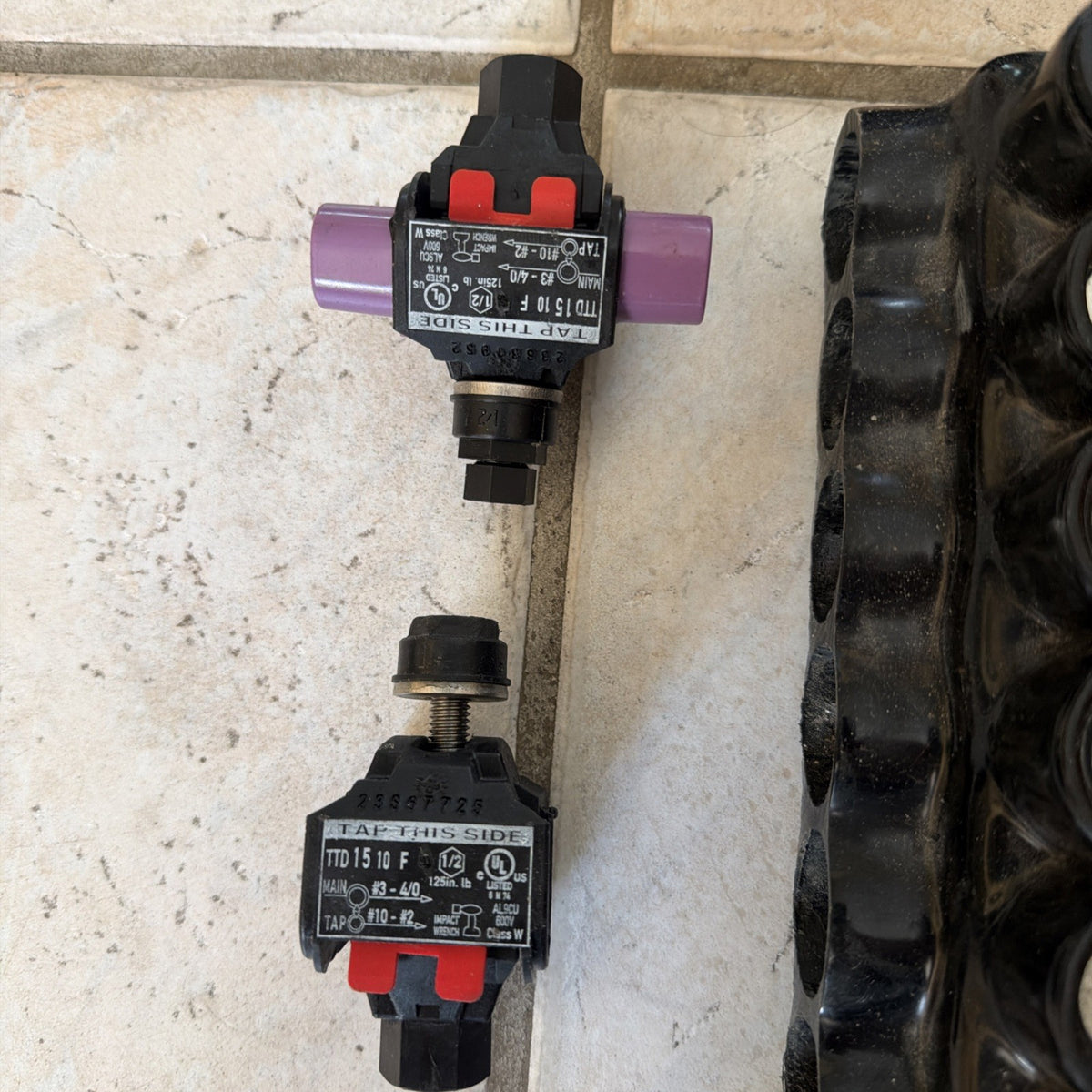 Wholesale Lot Polaris Insulated Connectors and Sicame TTD 15 10 F Piercing Taps - New Old Stock