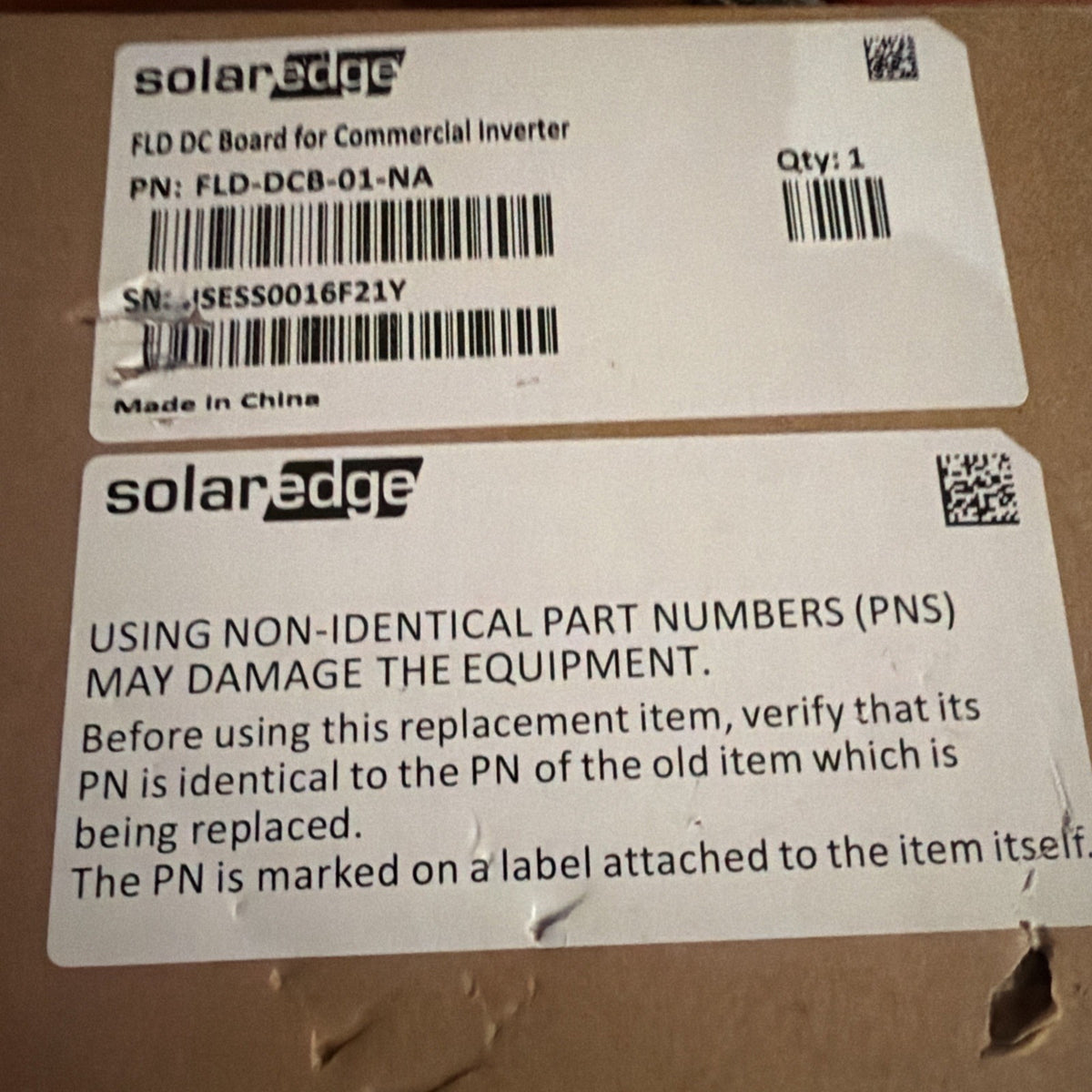 SolarEdge FLD-DCB-01-NA DC Board for Commercial Three-Phase Inverters