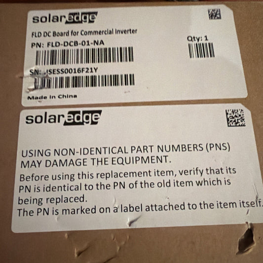 SolarEdge FLD-DCB-01-NA DC Board for Commercial Three-Phase Inverters
