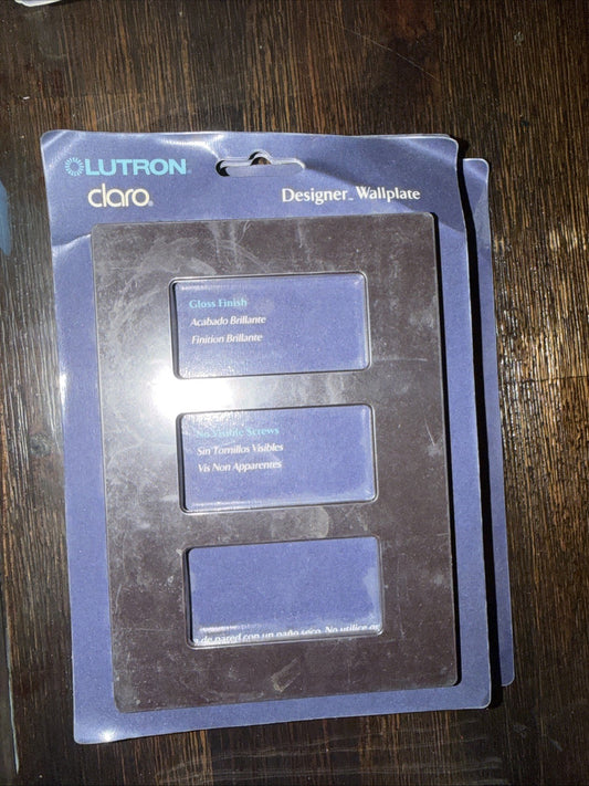 Lutron Claro CW-3-BR 3-Gang Screwless Decorator Wallplate Brown